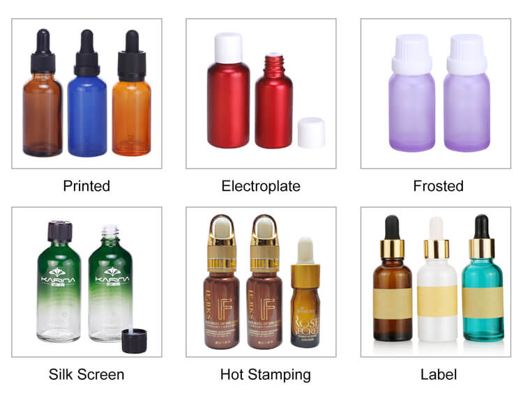 custom label logo glass bottles