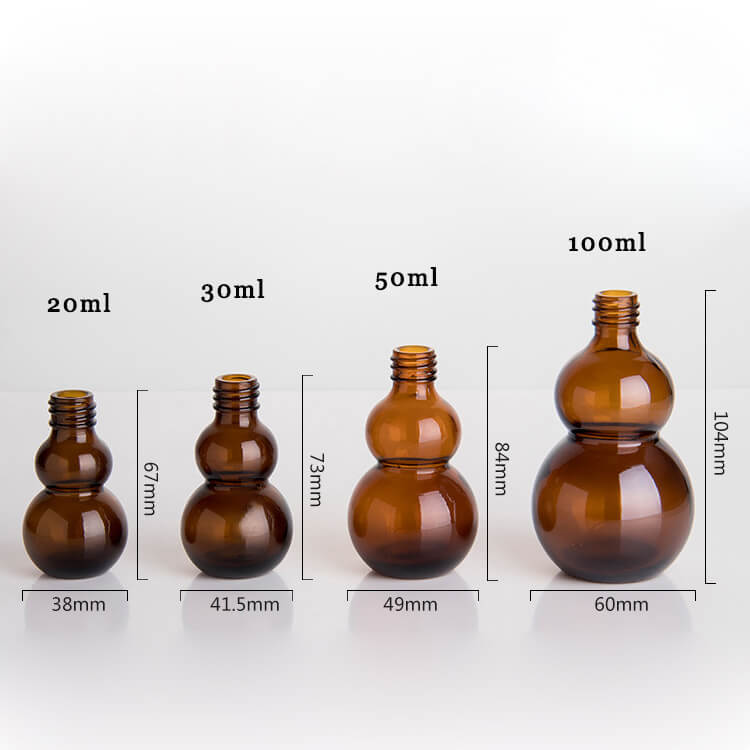 Double gourd shape amber bottle