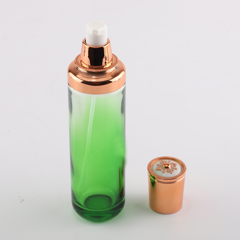 100ml green lotion pump bottle 
