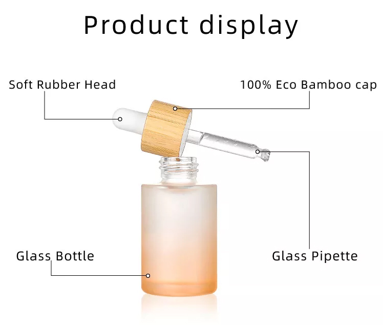 Botella de vidrio de aceite esencial de nuevo diseño