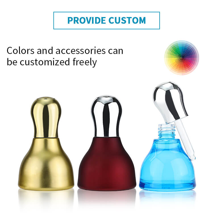 Botella de vidrio de colores esmerilado personalizada