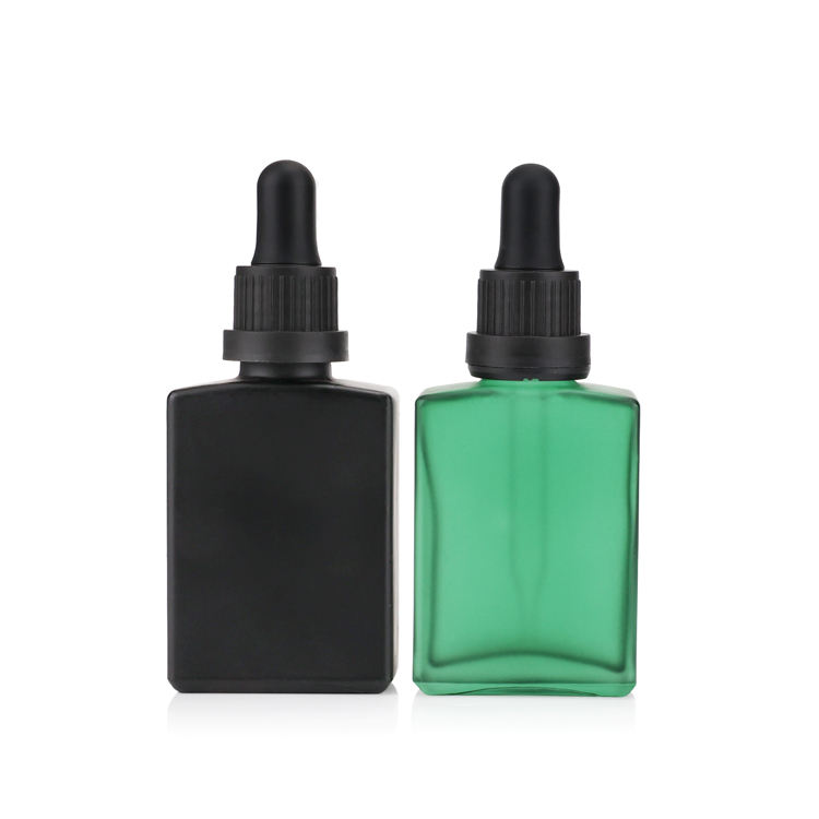 Botella de aceite de vidrio mate de color personalizado
