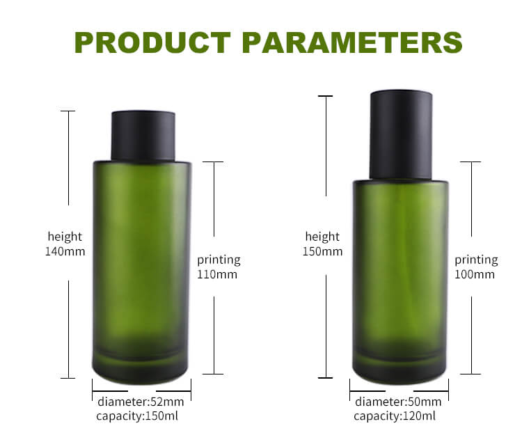 Embalaje de botella de vidrio cosmético ecológico