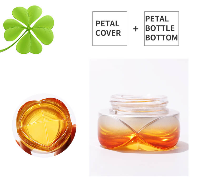 Embalaje de tarro de cristal de color personalizado respetuoso con el medio ambiente