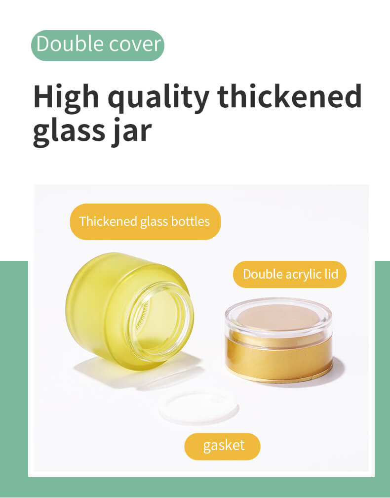 Embalaje de tarro de cristal personalizado de nuevo diseño