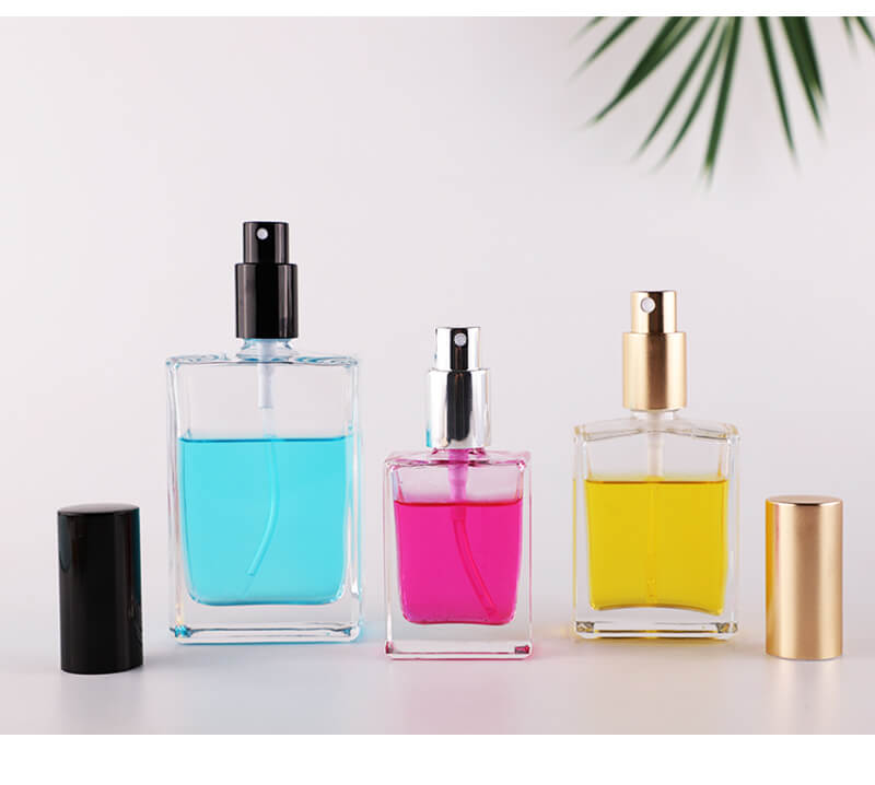Nueva lista de botellas de perfume de vidrio cosmético