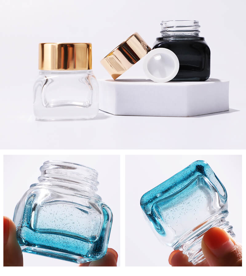 Embalaje de tarro de cristal vacío cosmético de nuevo diseño