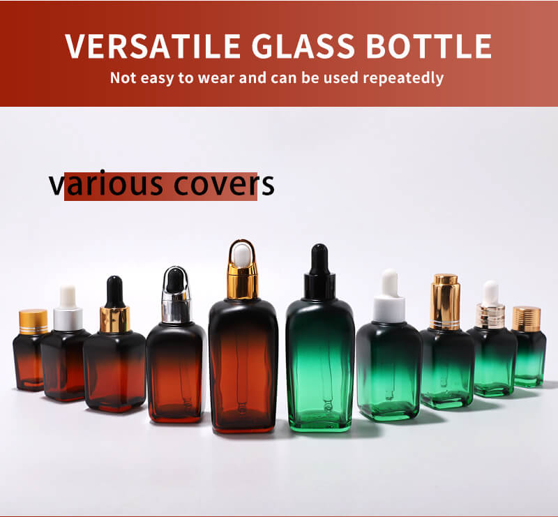 Botella de vidrio para el cuidado de la piel cosmética personalizada al por mayor