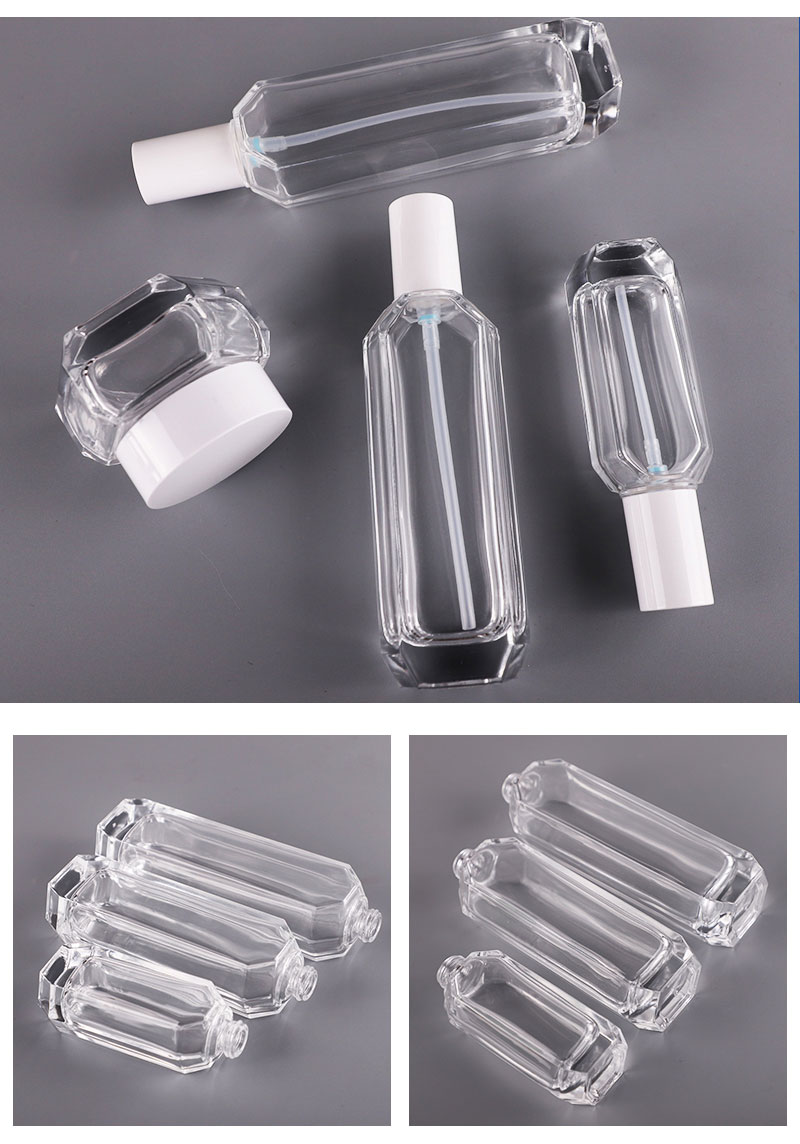 botella de vidrio transparente