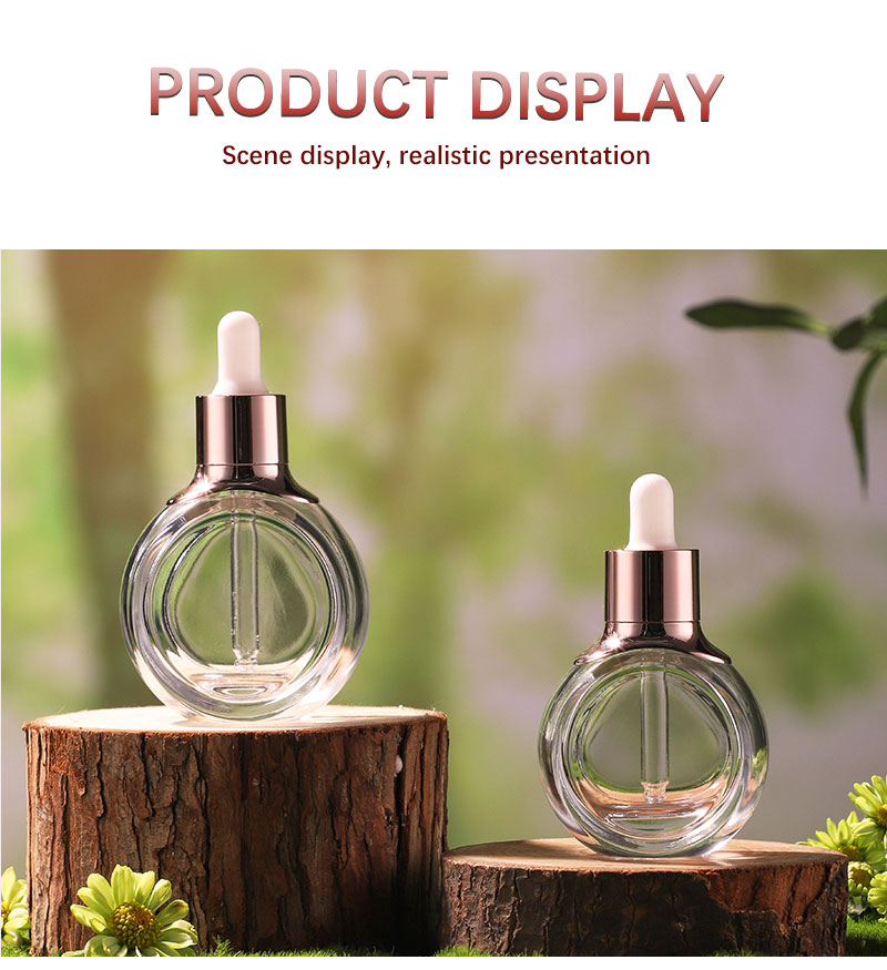 Embalaje de botellas de vidrio para cosméticos de lujo para el cuidado de la piel