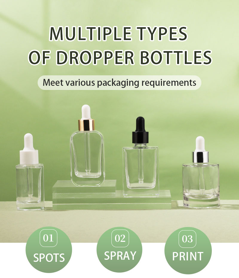 Embalaje de botellas de vidrio para cosméticos de lujo para el cuidado de la piel