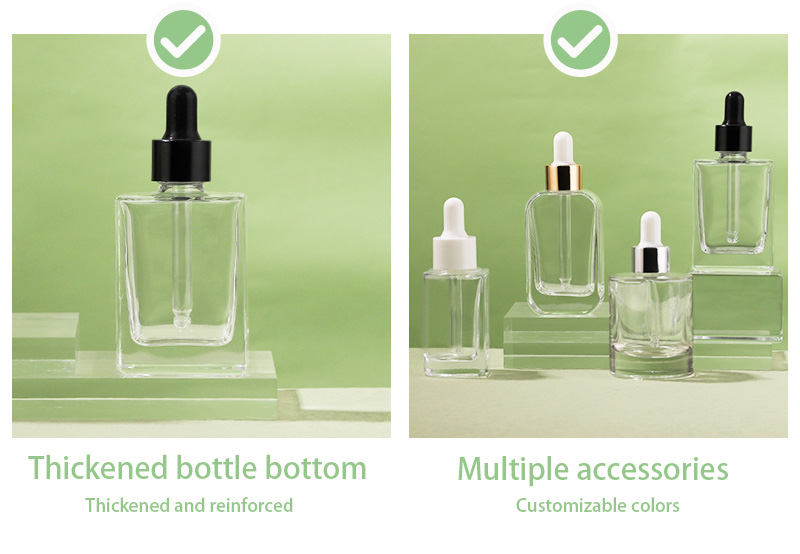 Embalaje de botellas de vidrio personalizado para el cuidado de la piel al por mayor