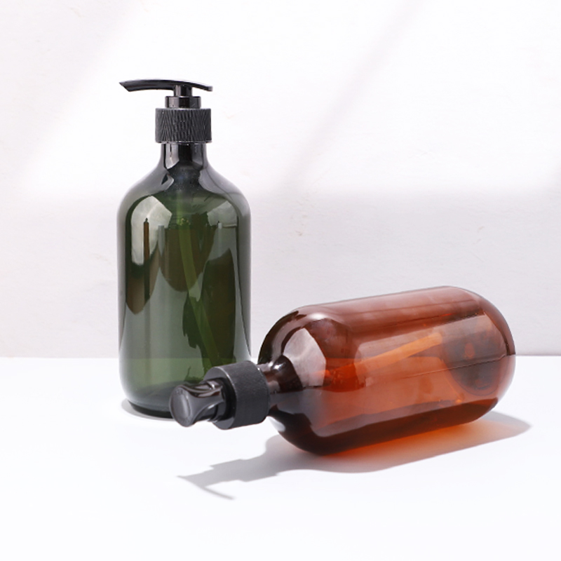 botella de plástico de champú ámbar personalizada