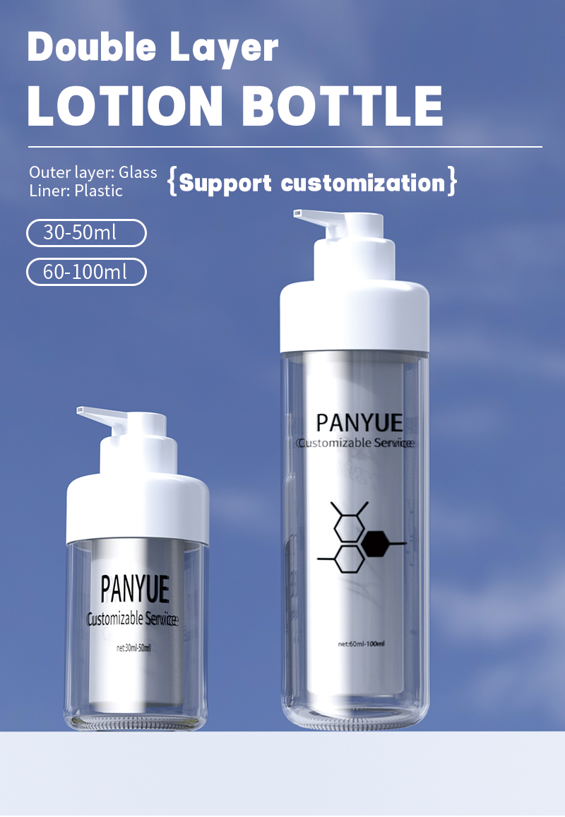 Double-Wall Glass Lotion Bottle