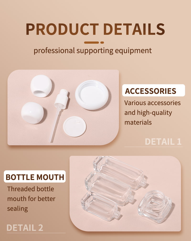 new colorful square glass bottle set