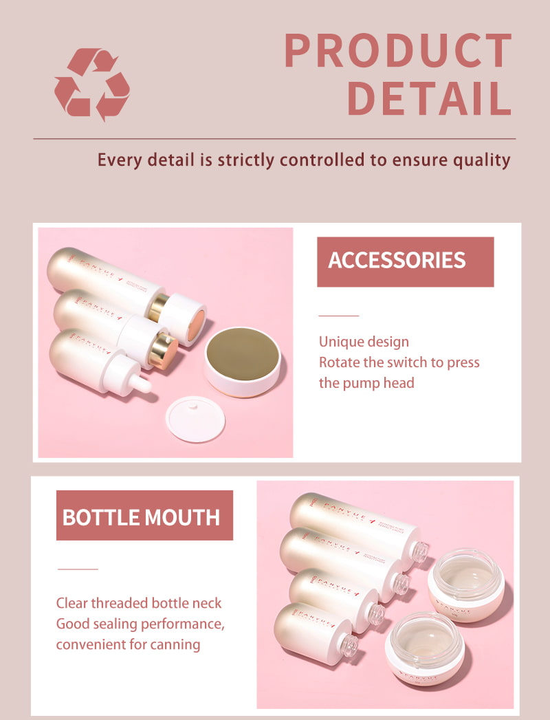 empty gradient color skin care bottle