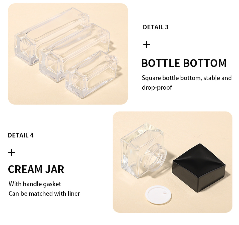 irregular cover glass bottle set