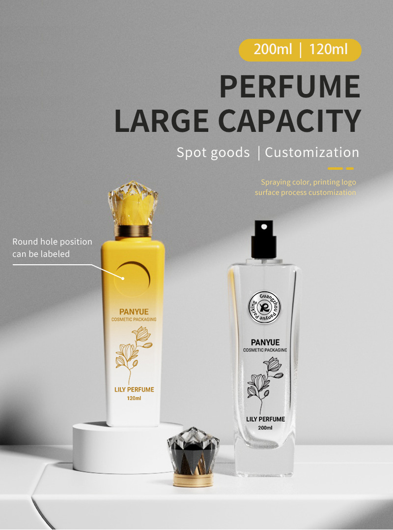 120ml gold cap glass perfume bottle