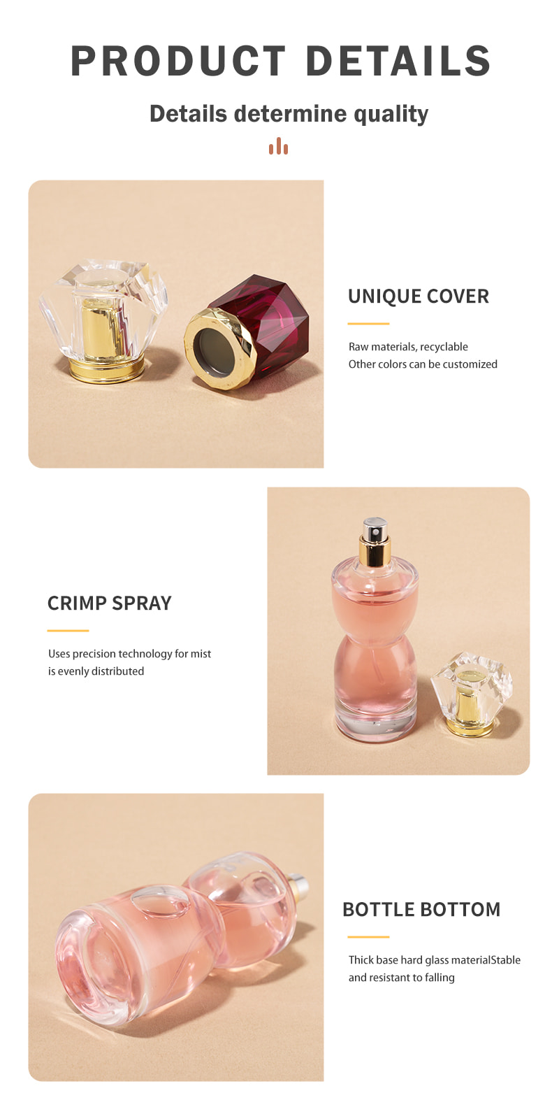 75ml glass perfume bottle