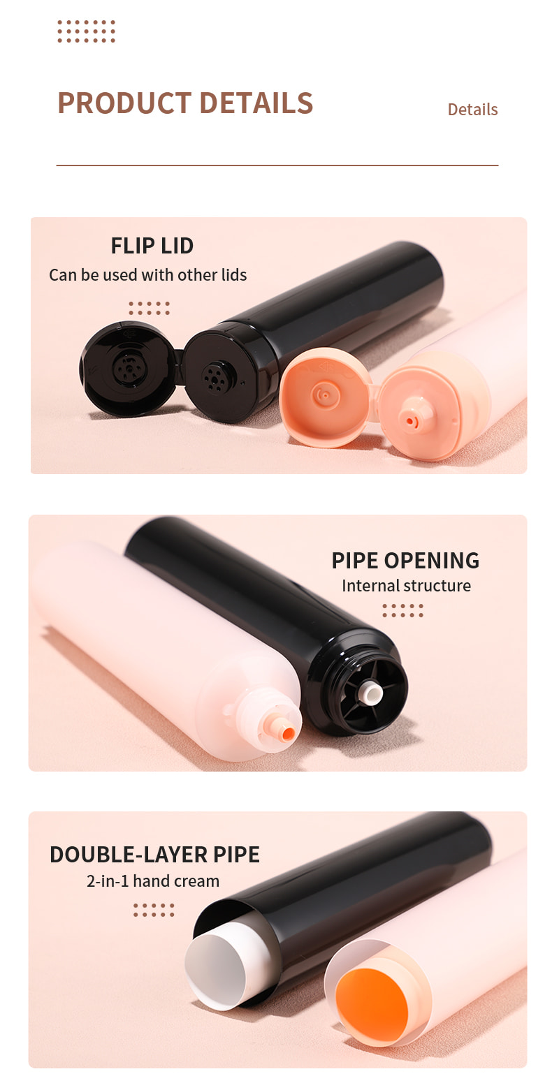 Black Plastic Cosmetic Tube