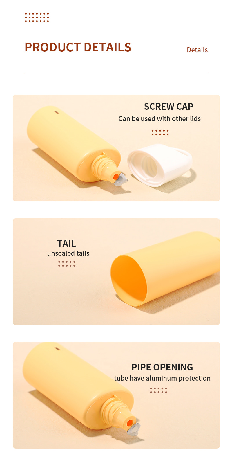 plastic tube for sunscreen