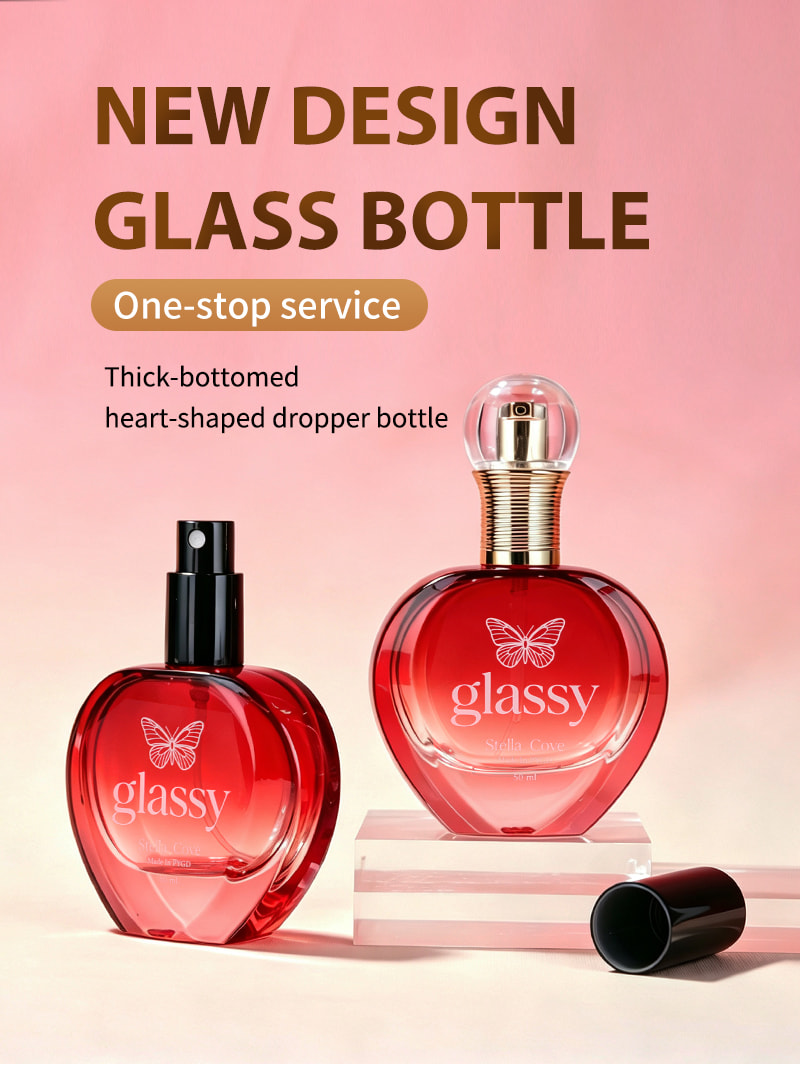 heart shaped glass bottle