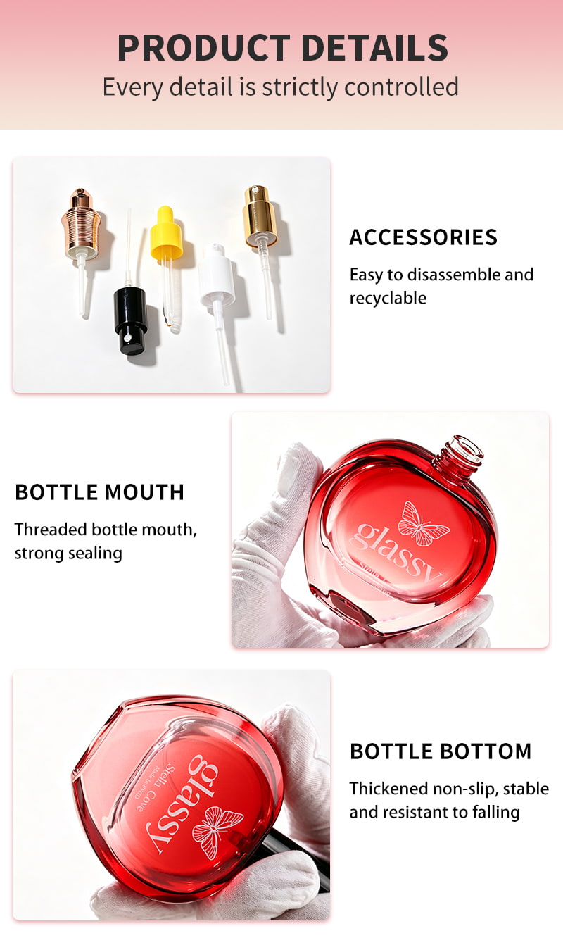 custom logo cosmetic glass container