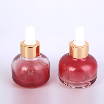 Botellas de suero de aceite esencial de vidrio cosmético