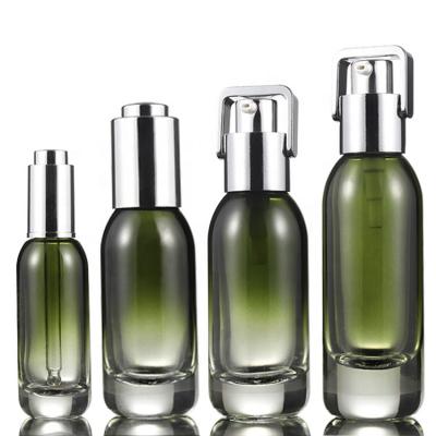 Botellas de bomba de gotero de vidrio de aceite esencial personalizado cosmético