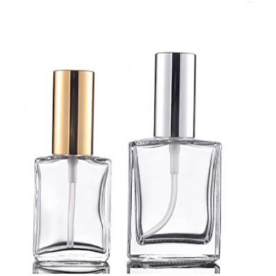 Botella de vidrio recargable de perfume cuadrado vacío cosmético personalizado