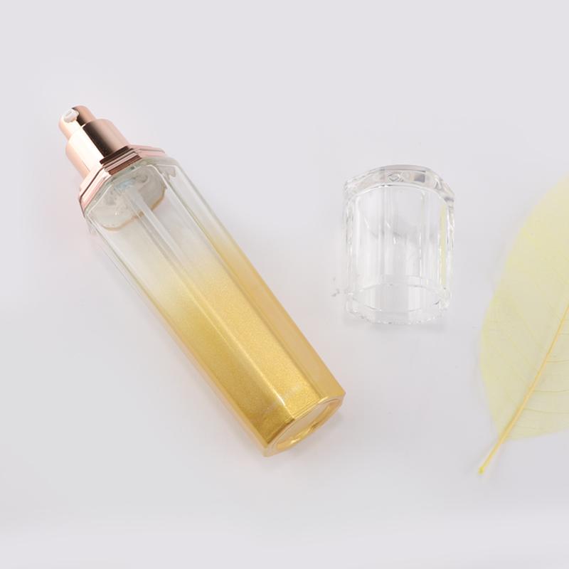 Luxury skincare line glass bottles and jars