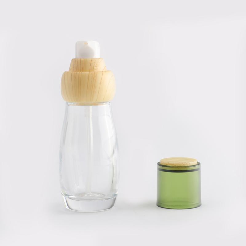 clear cosmetic glass bottle set
