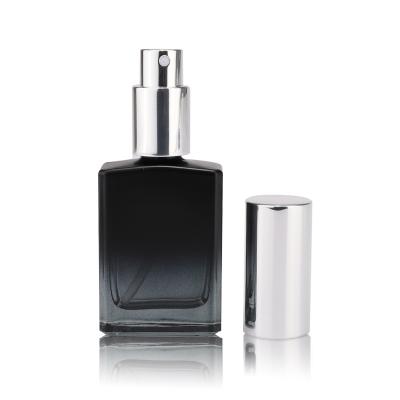 botella de vidrio de perfume de aerosol de atomizador rectangular cuadrado vacío
