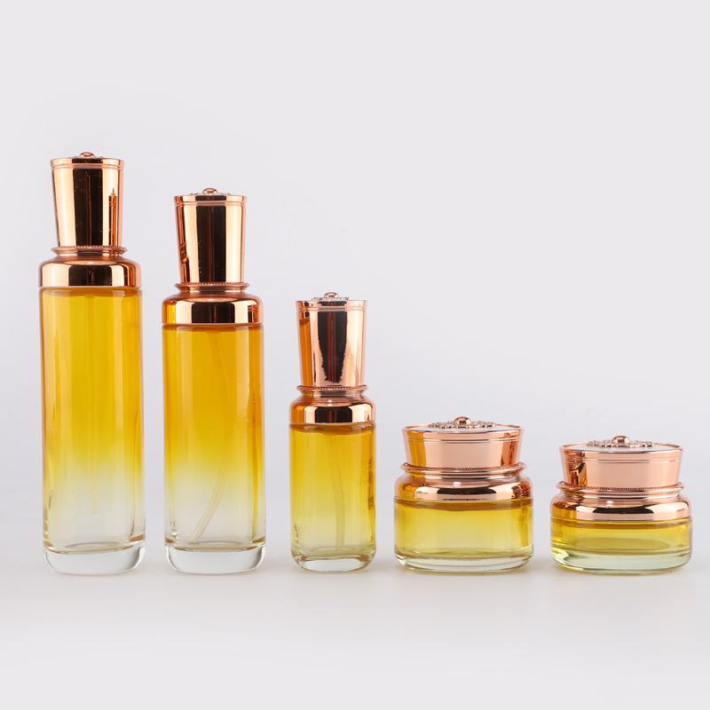 Luxury skincare glass bottle jar