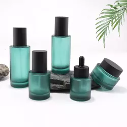 Luxury skincare glass bottles jars