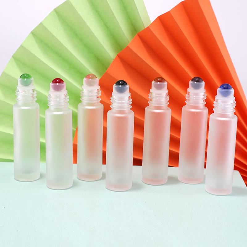 Colored glass roller bottle