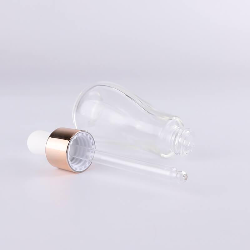 Empty skincare glass bottle packing