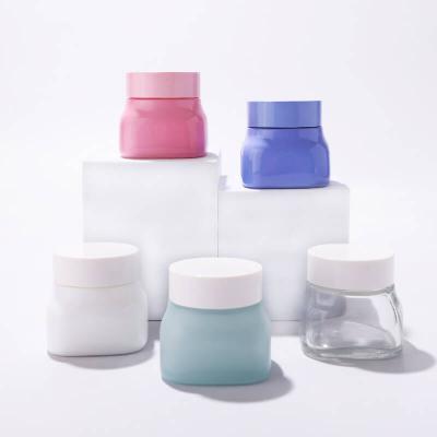 Envases de cosméticos de lujo Frasco de crema de vidrio Cuidado de la piel
