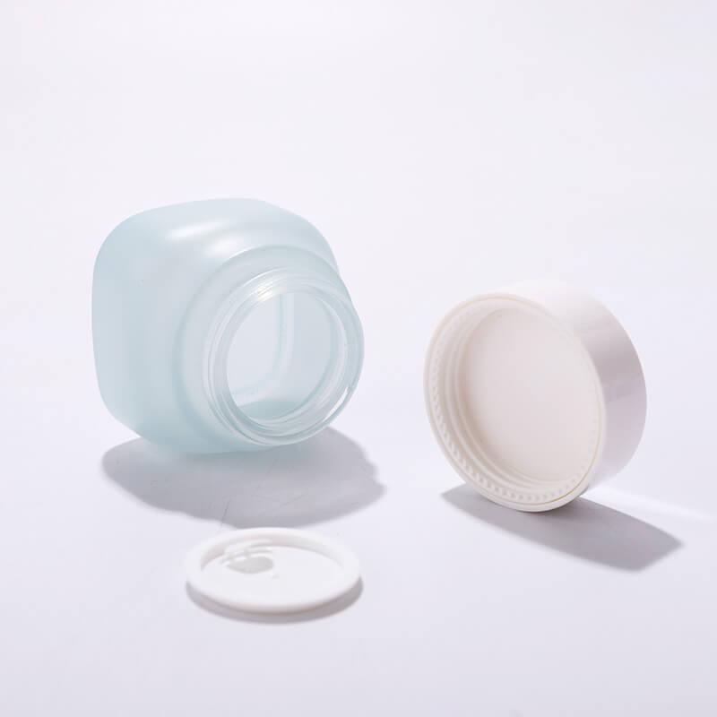New design glass cream jar packing