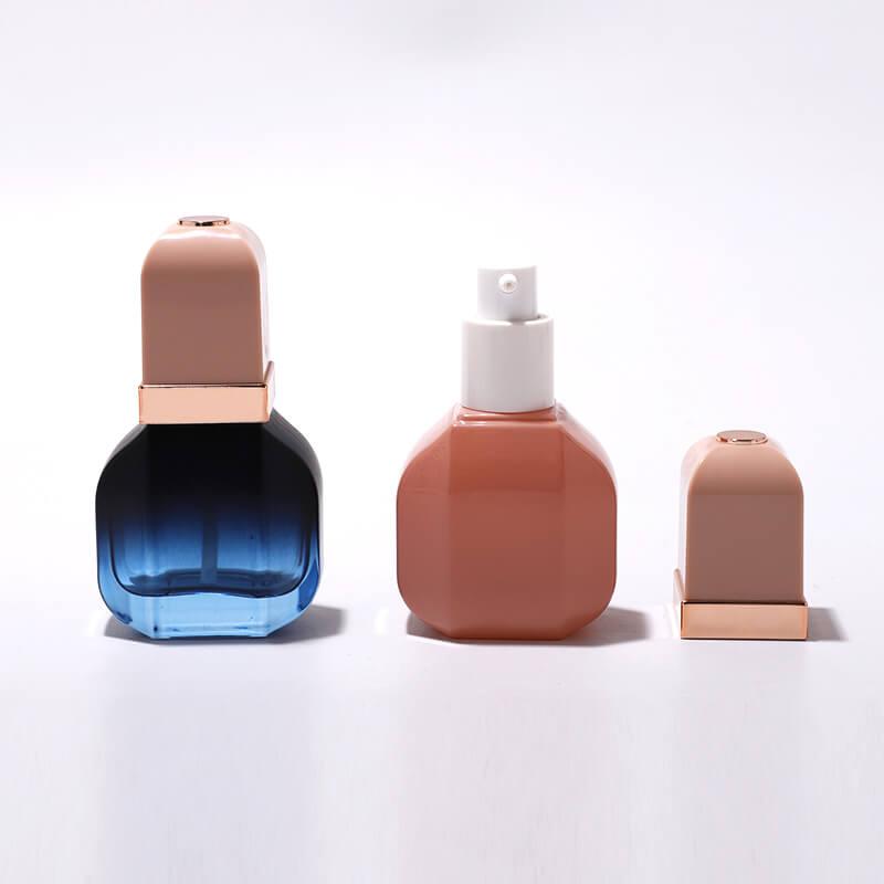 30ml square glass bottle with lotion pump