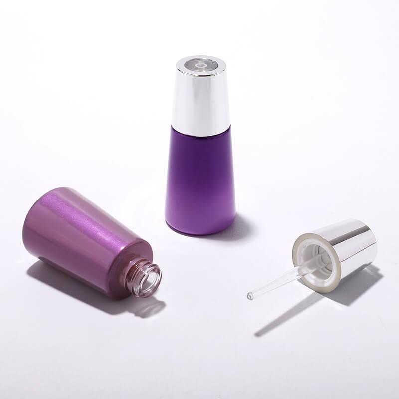 Botella cuentagotas de vidrio de embalaje cosmético de lujo con cuentagotas de presión