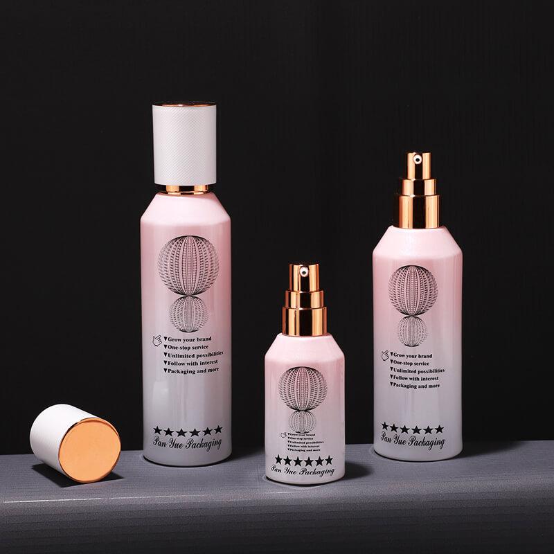 cosmetic glass bottle set for packaging