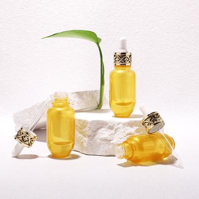 Botella de vidrio de aceite para el cabello para cutículas vacía personalizada de 30 ml