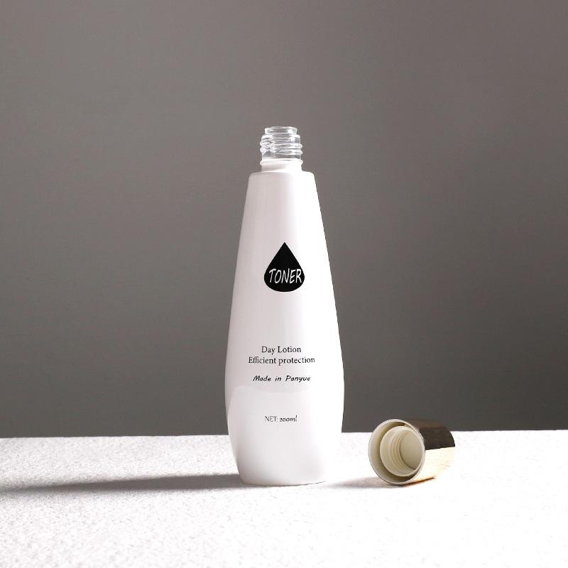 200ml white cosmetic glass bottle