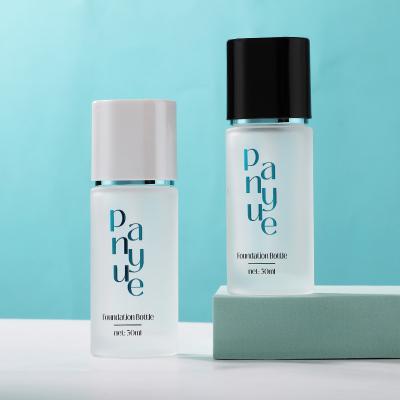 Botella dosificadora de base de maquillaje esmerilada de 30 ml al por mayor