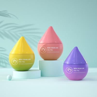 Tarro cosmético único con forma de gota de agua