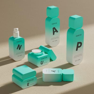 Juego de botellas cosméticas vacías cuadradas planas