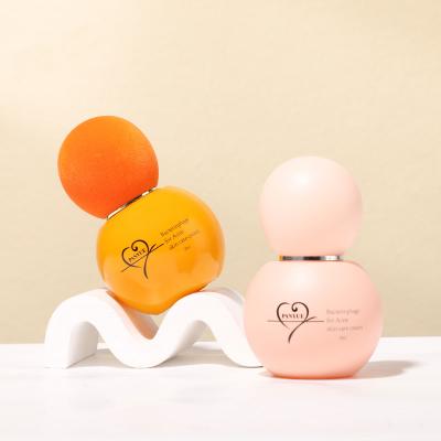 Base de maquillaje vacía con forma de calabaza, botella de vidrio de 30 ml