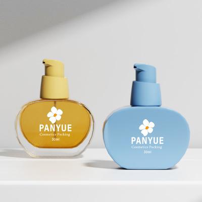 Botella de base plana y ovalada de 30 ml