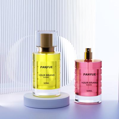 Frasco de perfume de 50 ml con tapón cuadrado